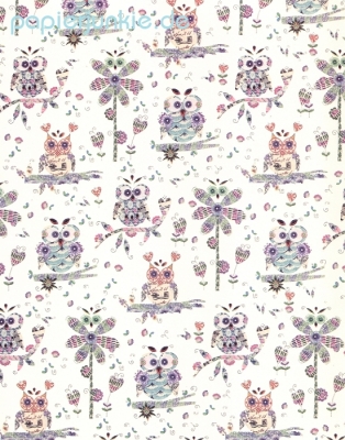 Geschenkpapier Patchwork Eulen