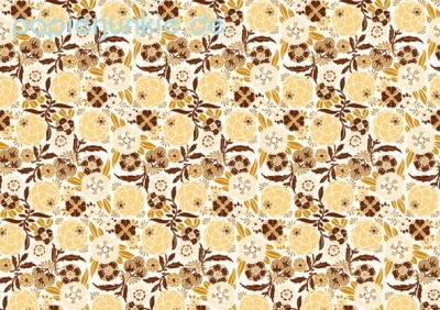 Geschenkpapier Liberty, Blumen braun