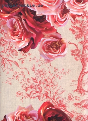 Geschenkpapier Roses in the Garden, rot