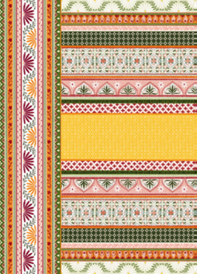 Geschenkpapier Mustermix-Bordüre