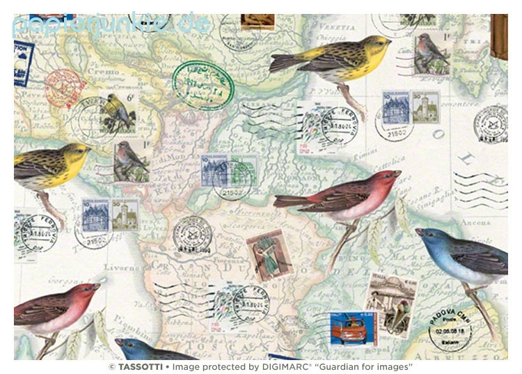 Geschenkpapier Reisekarte, Viaggiare (Grafiche Tassotti)