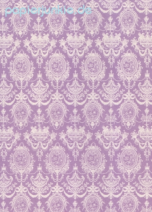 Geschenkpapier French Damask 18th Century, Purple (F*)