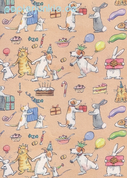 Geschenkpapier Party Pets