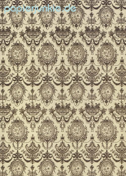 Geschenkpapier French Damask 18th Century, coffee (F*)