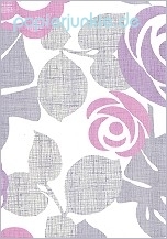 Geschenkpapier Rosen, grau/violett