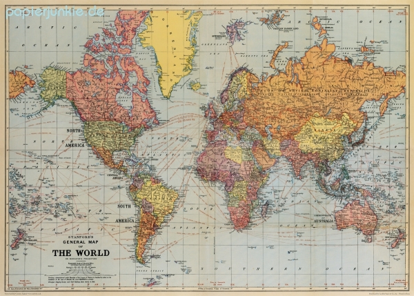 Geschenkpapier World Map 1
