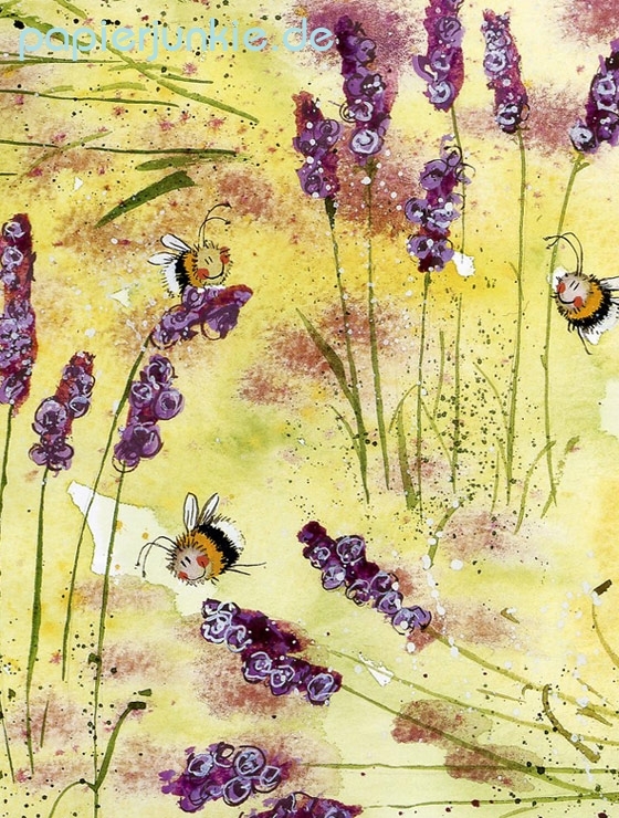 Geschenkpapier Lavender Bees, Bienen