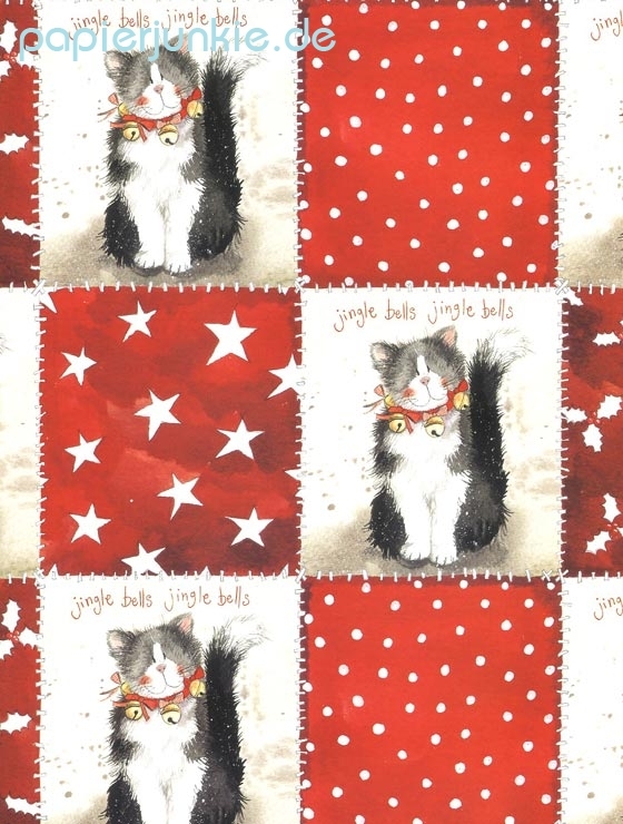 Geschenkpapier Christmas Cat, Katzen