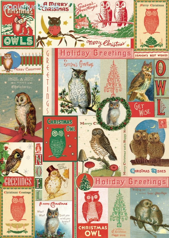 Geschenkpapier Christmas Owls