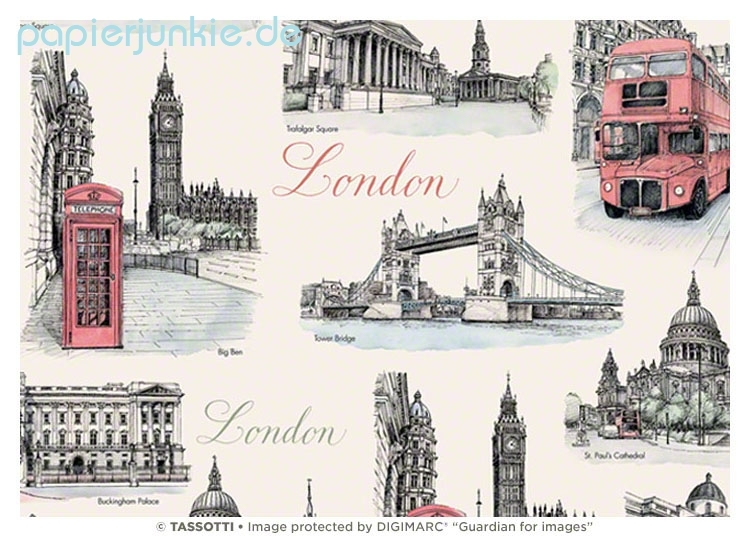 Geschenkpapier London, Londra (Grafiche Tassotti)
