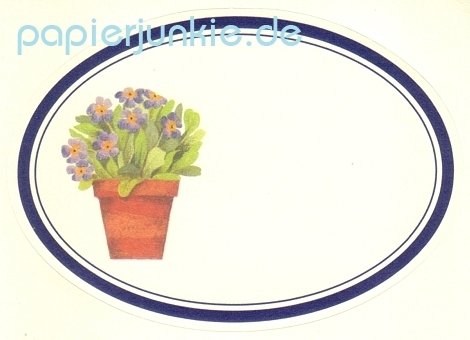 Selbstklebendes Etikett Blumentopf (Rossi 1931)
