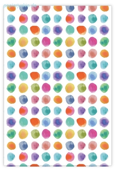 Geschenkpapier Wasserfarben-Punkte (2 Versionen)