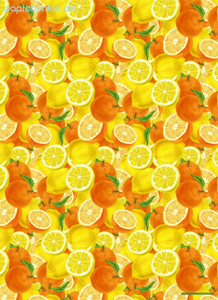 Geschenkpapier Orangen & Zitronen