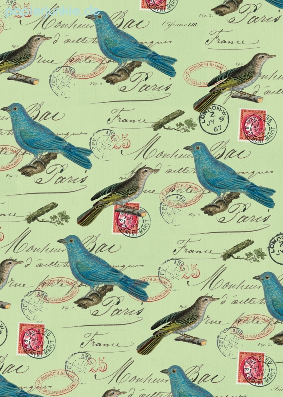 Geschenkpapier Blue Bird