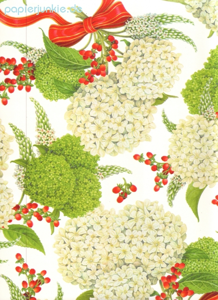 Geschenkpapier Snowball Hydrangeas Ivory