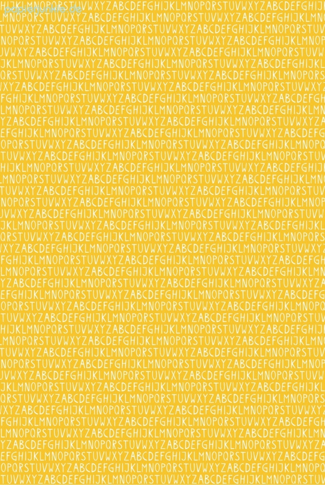 Geschenkpapier Buchstaben, Gelb/Weiss