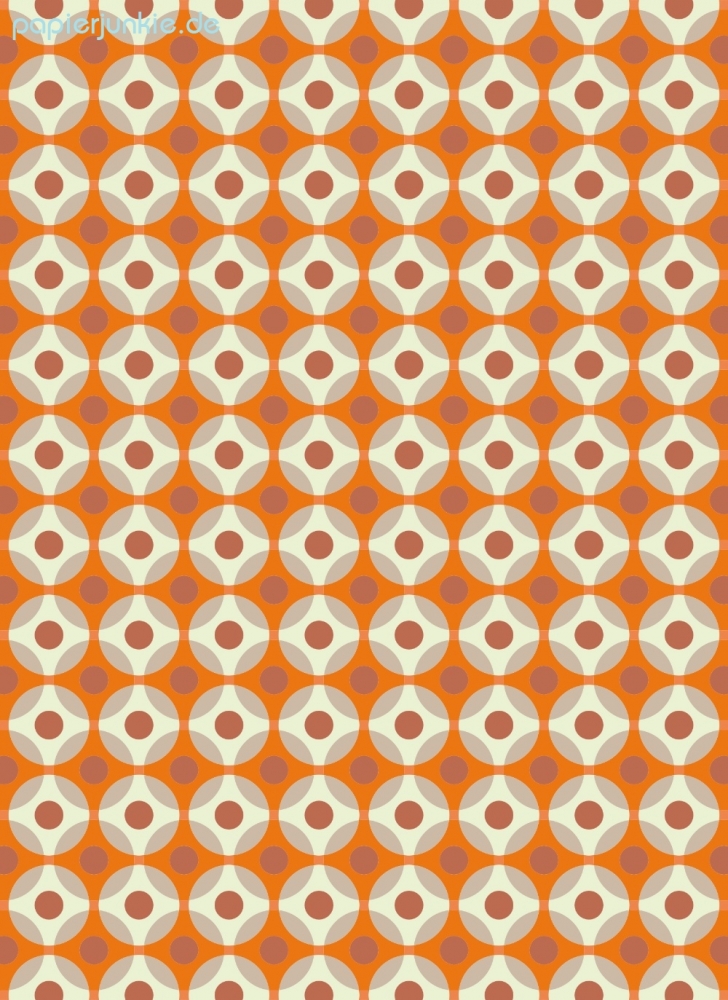 Geschenkpapier Flower Dots, orange