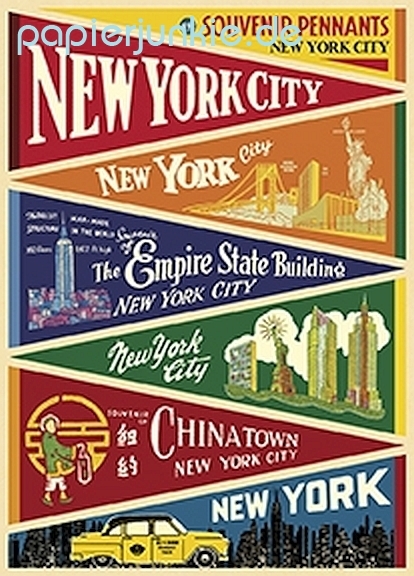 Geschenkpapier New York Pennants