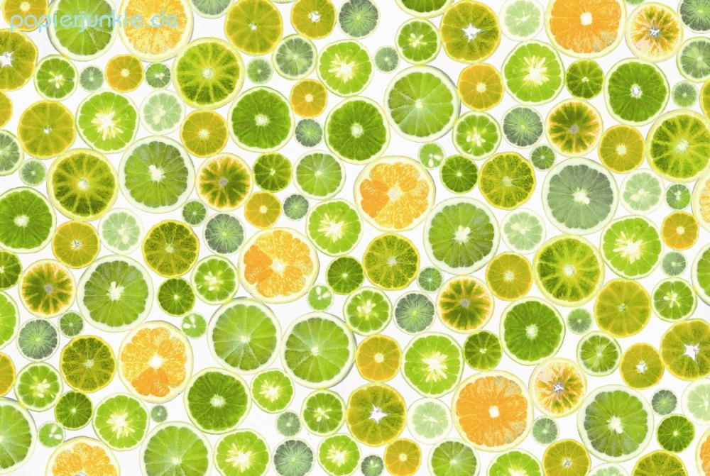 Geschenkpapier Limonen, Scheiben
