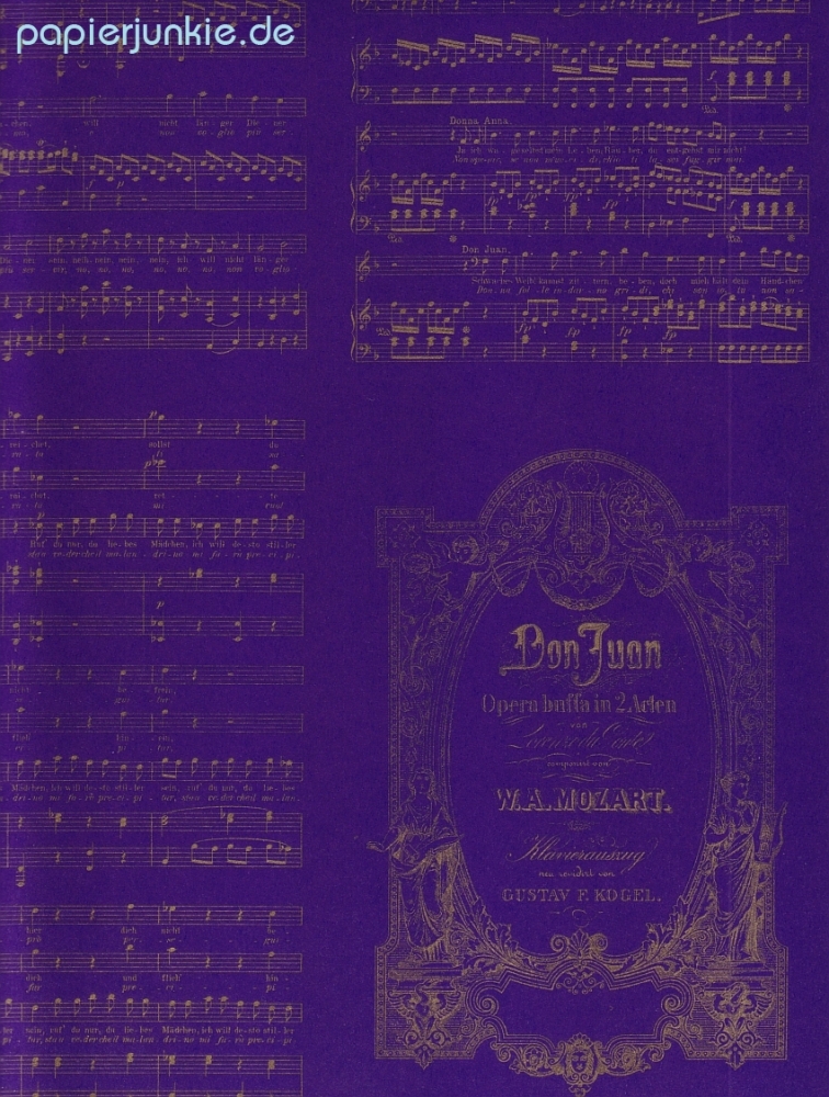 Geschenkpapier Mozart, Don Juan blau (Stardust)