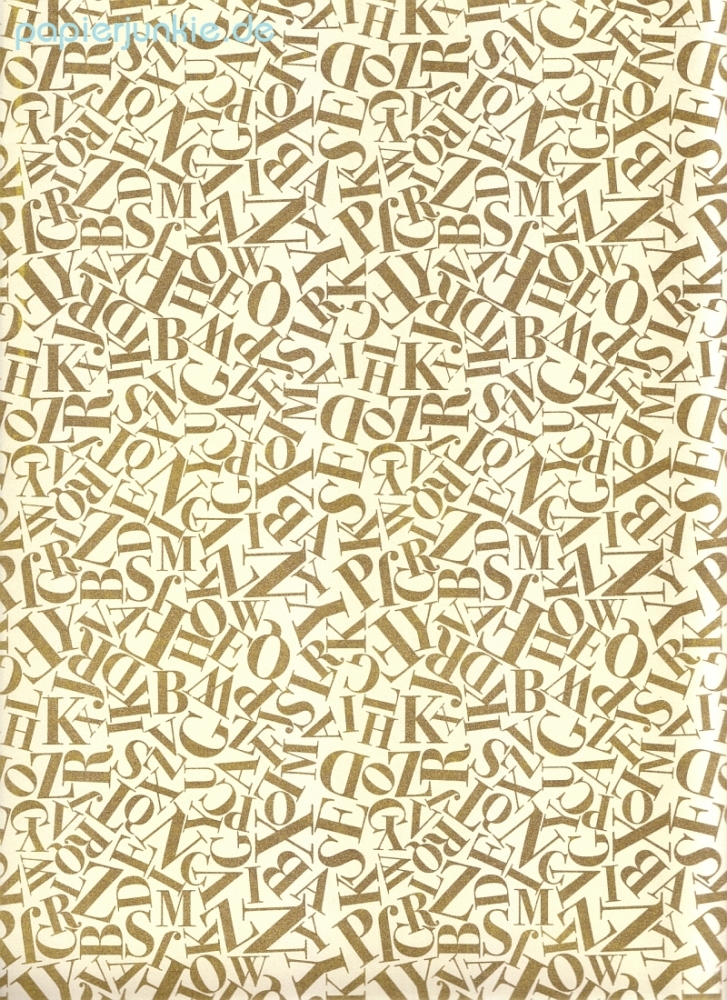 Geschenkpapier Alphabet, gold (R*)