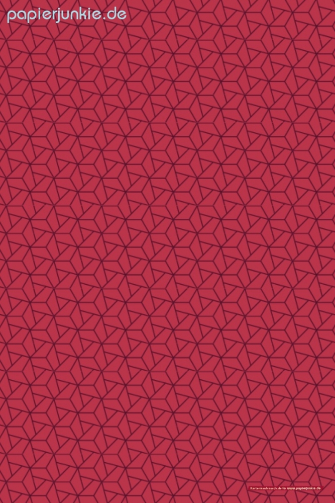Geschenkpapier 3D-Optik, rot