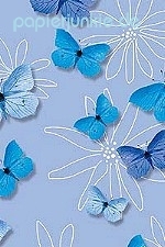 Geschenkpapier Schmetterlinge blau