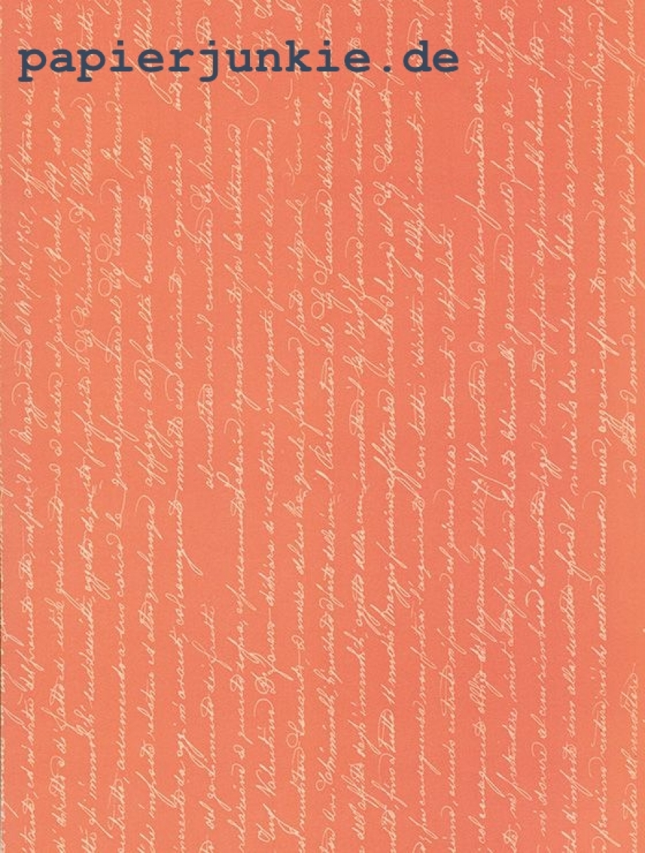 Geschenkpapier Scrittura, orange (Grafiche Tassotti)