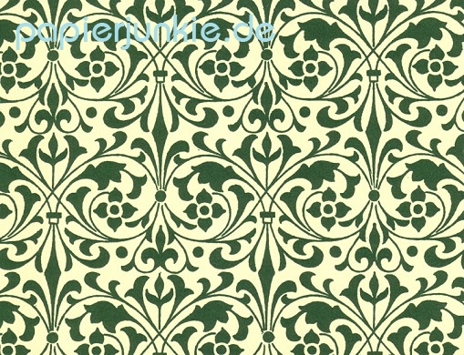 Carta Varese - Blumen stilisiert, grün