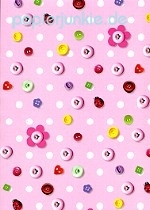 Geschenkpapier Buttons, Knöpfe pink