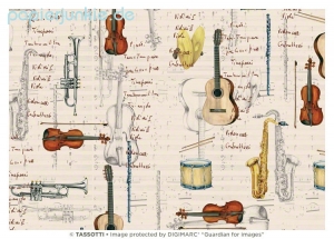 Geschenkpapier Noten & Instrumente, Spartito e strumenti (Grafiche Tassotti)