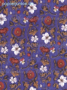 Geschenkpapier Flämische Buchmalerei, Blumenornamente