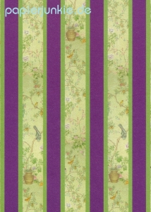 Geschenkpapier Emerald Garden with Purple Stripe (F*)