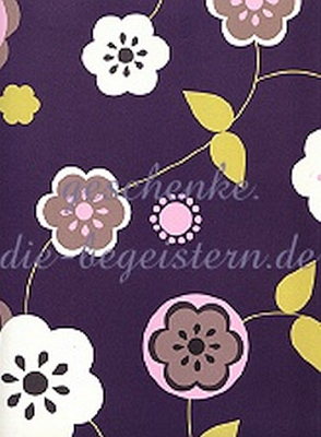 Geschenkpapier Floral, violett (F*)