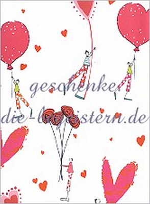 Geschenkpapier Hearts & Ballons (F*)