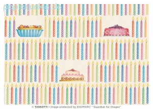 Geschenkpapier Kuchen & Kerzen (Grafiche Tassotti)