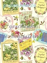 Geschenkpapier Parfümetiketten (10 Bogen)