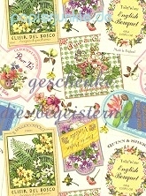 Geschenkpapier Parfümetiketten