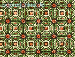 Carta Varese - Geschenkpapier Gefüllte Quadrate, grün/rot
