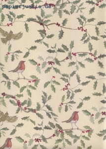 Geschenkpapier Holly & Robins