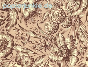 Carta Varese - Geschenkpapier Blumen, braun (R*)