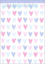 Geschenkpapier Herzen, pastell