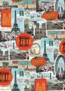 Geschenkpapier Paris Joyeux Noel (R*)