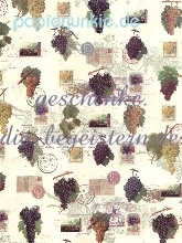 Geschenkpapier Briefmarken, Weintrauben (Grafiche Tassotti / A*)