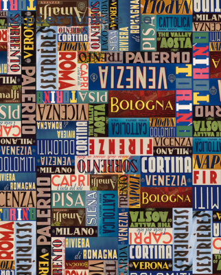 Geschenkpapier Italienische Städte, Città Italiane