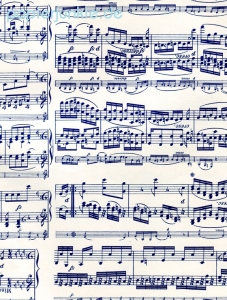 Geschenkpapier Beethoven, blau