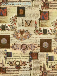 Geschenkpapier Scriptorium, Goldschrift (6 Bogen)