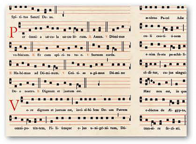 Geschenkpapier Gregorianischer Gesang (A*)