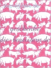 Geschenkpapier Oink, Schweine (5 Bogen)
