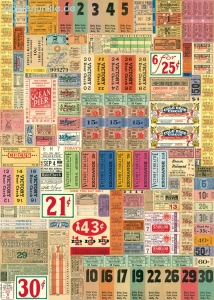 Geschenkpapier Vintage Tickets (Cavallini Papers)